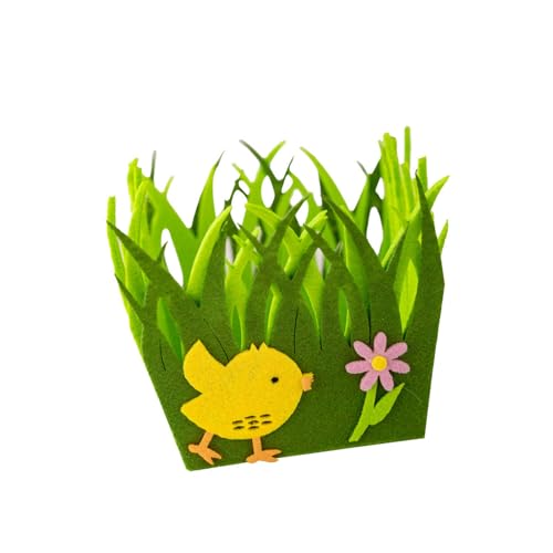 Bunter Oster-Vlieskorb mit schönem Muster, ideal für Familienfeiern und Schulaktivitäten, leicht zu reinigende Osterdekoration von Dasbsug