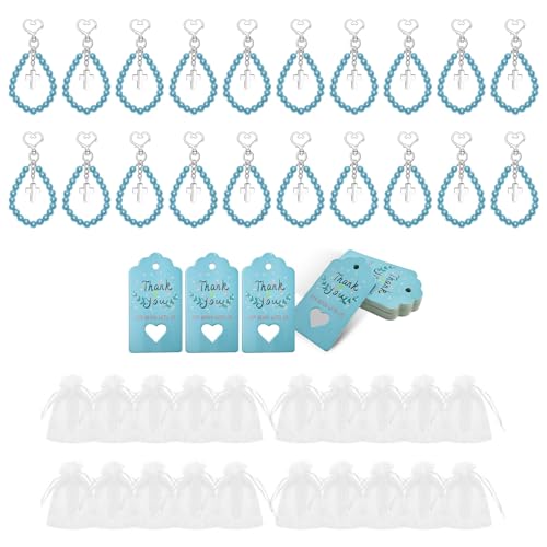 Dasbsug 20-teiliges Taufgeschenk-Set mit Kreuzen, Perlen, Geschenk-Set mit Taschen und Karten für Feiern, Perlen Dasbsug 20-teiliges Taufgeschenk-Set mit Kreuzen, Perlen, Geschenk-Set mit Taschen und Karten für Feiern, Perlen von Dasbsug