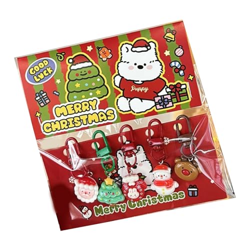 Dasbsug 5 x Weihnachts-Schlüsselanhänger mit Cartoon-CarKey-Aufhängung, Festival-Themen-Anhänger, Weihnachts-Party-Schlüsselanhänger Dasbsug 5 x Weihnachts-Schlüsselanhänger mit Cartoon-CarKey-Aufhängung, Festival-Themen-Anhänger, Weihnachts-Party-Schlüsselanhänger von Dasbsug