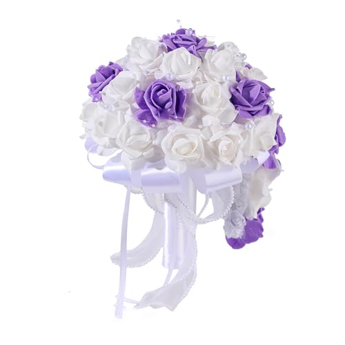 Dasbsug Brautstrauß Künstliche Blumen Weiß Antrag Party Hochzeit Empfang Hochzeit Souvenir Blumenstrauß Künstliche Rosen Dasbsug Brautstrauß Künstliche Blumen Weiß Antrag Party Hochzeit Empfang Hochzeit Souvenir Blumenstrauß Künstliche Rosen von Dasbsug