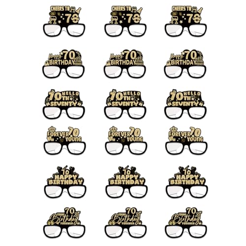 Dasbsug Kreative Papiergläser für Kindergeburtstage, Feiern, Zubehör, bunte Party-Brillen, Foto-Requisiten, Innen- und Außenbereich, 18 Stück von Dasbsug