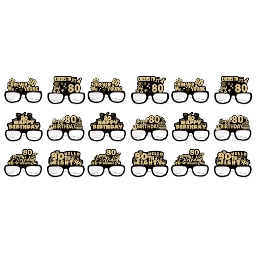 Dasbsug Kreative Papiergläser für Kindergeburtstage, Feiern, Zubehör, bunte Party-Brillen, Foto-Requisiten, Innen- und Außenbereich, 18 Stück von Dasbsug