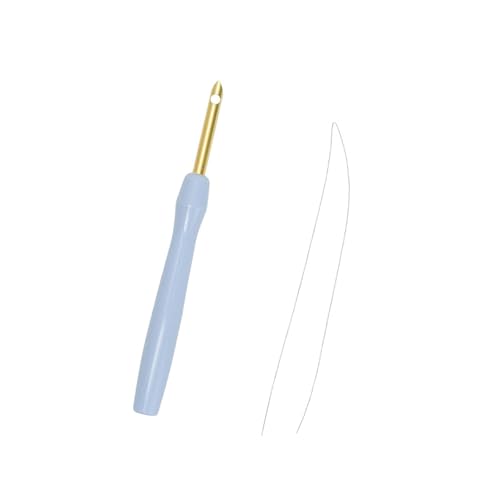 Dasbsug Stanznadelwerkzeug mit Holzgriff, Stickstift mit Nadeleinfädler für Projekt-Stickwerkzeug von Dasbsug