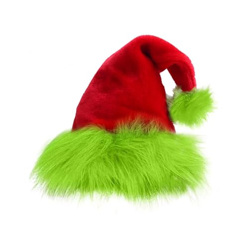 Dasbsug Weiche Plüsch-Weihnachtsmannmütze, Unisex, Weihnachtsmütze, Plüschstoff, Feiertags-Kopfbedeckung, Weihnachtsmann-Kostüm, Zubehör für Erwachsene, Kinder, Cosplay, tragbare Dasbsug Weiche Plüsch-Weihnachtsmannmütze, Unisex, Weihnachtsmütze, Plüschstoff, Feiertags-Kopfbedeckung, Weihnachtsmann-Kostüm, Zubehör für Erwachsene, Kinder, Cosplay, tragbare von Dasbsug