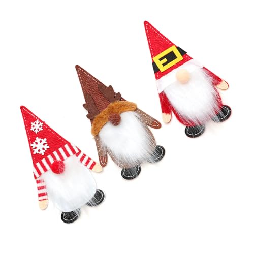 Dasbsug Weihnachtsmann-Besteckbezüge, Polyester, Tischdekoration für Feiertage, Familienfeiern und Akzente, Weihnachtsutensilienhalter, 3 Stück von Dasbsug