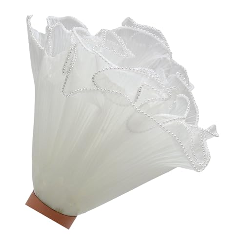 Elegantes weißes Organza-Spitzenband mit Rüschen, Plissee-Rand für Hochzeitskleid-Dekorationen und Bastelprojekte, Hochzeits-Bastel-Bouquet-Dekoration von Dasbsug