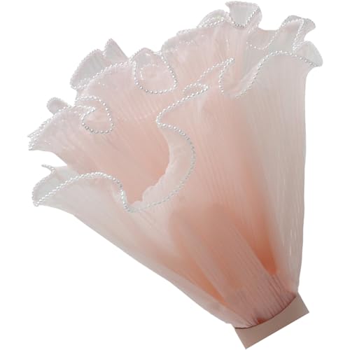 Elegantes weißes Organza-Spitzenband mit Rüschen, Plissee-Rand für Hochzeitskleid-Dekorationen und Bastelprojekte, Hochzeits-Bastel-Bouquet-Dekoration von Dasbsug