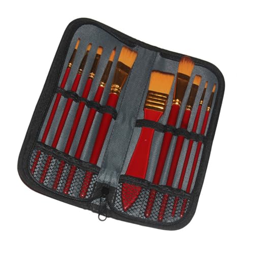 Künstlerpinsel, Aquarellpinsel mit Organizer-Etui für Acryl, Öl, Aquarell, Gouache, Malerei, Körpermalerei, Kunstpinsel, 10 Stück Künstlerpinsel, Aquarellpinsel mit Organizer-Etui für Acryl, Öl, Aquarell, Gouache, Malerei, Körpermalerei, Kunstpinsel, 10 Stück von Dasbsug