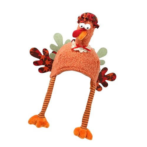 Laugh Inducing Truthahn-Weihnachtsmütze, individualisierter Truthahn-Hut, Ornament für Weihnachten und Erntedankfest, Partykleid, Lachen, Induktion, Partyausrüstung von Dasbsug