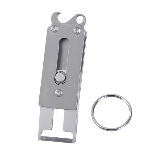 Legierungsschäler mit Flaschenöffner, Küchenschäler, Metalltextur, geeignet für Schlüsselanhänger und Outdoor-Abenteuer, tragbarer Obstschäler von Dasbsug