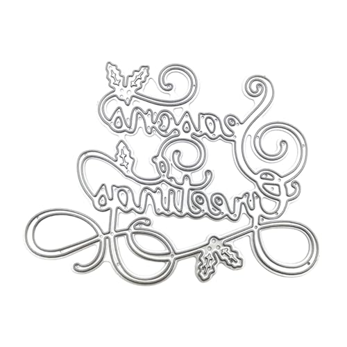 Metall-Stanzform mit Weihnachtsschlitten für Grußkarten, Scrapbooking, Dekorationen, Serie, Stanzformen, Schablonen, Metall-Stanzformen für Kartenherstellung, Schlitten, Prägeschablonen von Dasbsug