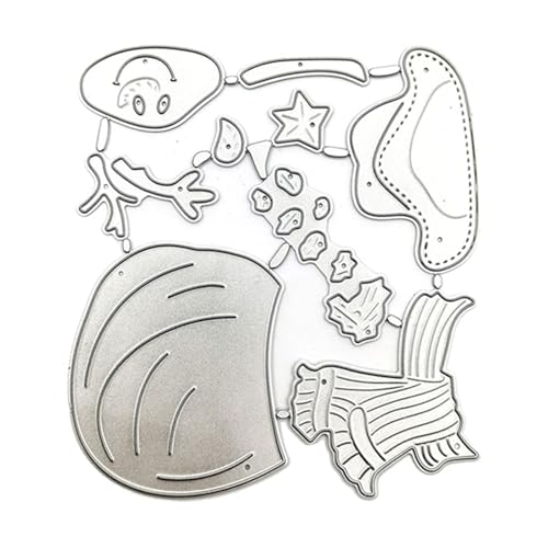 Metall-Stanzform mit Weihnachtsschlitten für Grußkarten, Scrapbooking, Dekorationen, Serie, Stanzformen, Schablonen, Metall-Stanzformen für Kartenherstellung, Schlitten, Prägeschablonen von Dasbsug