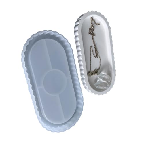 Ovale Harz-Tablett-Formen für Epoxidharz-Halter, Schmucktablett, Aufbewahrungsschale, ovale Form, Silikonständer, handgefertigte Seifenform Ovale Harz-Tablett-Formen für Epoxidharz-Halter, Schmucktablett, Aufbewahrungsschale, ovale Form, Silikonständer, handgefertigte Seifenform von Dasbsug