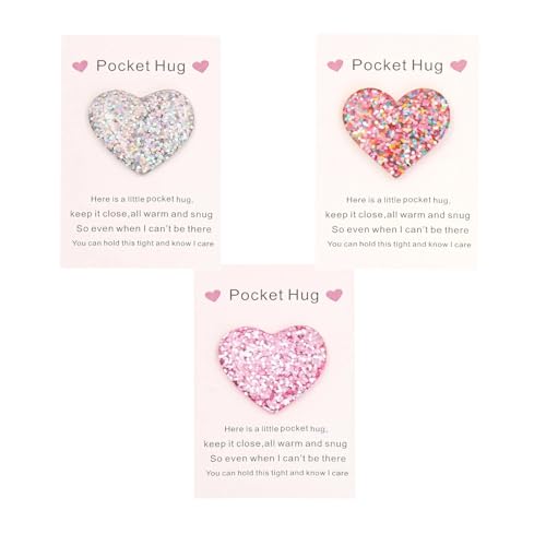 Set mit 3 Taschenumarmungen, innovatives Freundschaftsgeschenk, Herzform, Taschenumarmungsmarken für lange Distanzen, Freunde und Familie, kreatives Geschenk Set mit 3 Taschenumarmungen, innovatives Freundschaftsgeschenk, Herzform, Taschenumarmungsmarken für lange Distanzen, Freunde und Familie, kreatives Geschenk von Dasbsug
