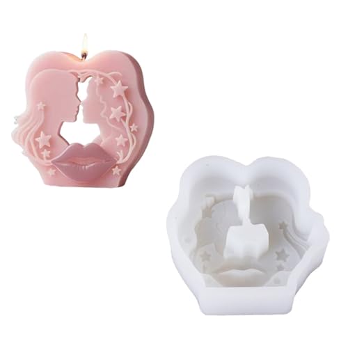 Silikonformen für Paare, Kuss, Porträt, Lippen, Backformen, handgefertigte Gussteile, Gips, Formen, Paare, Kuss, Portrait, Lippen, Silikon, handgefertigt, Epoxidharz von Dasbsug