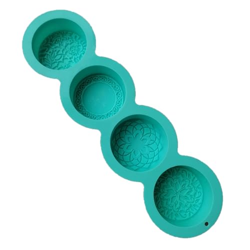Silikonformen mit 4 Mulden für Epoxidharz, Seifenherstellung, Blumenmuster, Formen für Schokolade, Fondant, Backen, flexible Form von Dasbsug