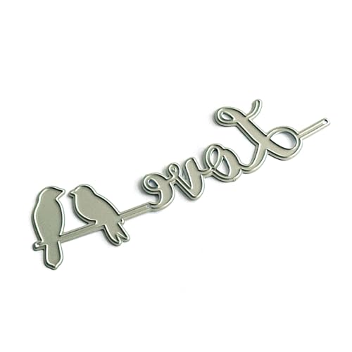 Stanzschablonen aus Karbonstahl, Motiv: Liebesvögel, Prägeschablonen für Grußkarten, Scrapbooking, Dekorationen, Metallschnitte, Liebesvögel, Stanzformen für Scrapbooking, Albumdekoration von Dasbsug