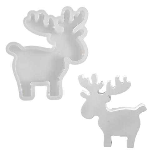 Weihnachtliches Hirschfigur, Silikon-Epoxidharz für Epoxidharz, Heimdekoration, Gips, Ornament, handgefertigte Seifenformen von Dasbsug