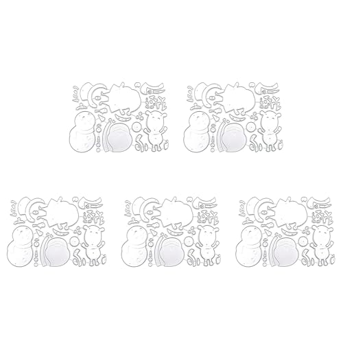 Weihnachts-Stanzformen für Scrapbooking, Karbonstahl, für Fotoalbum, Dekoration, Weihnachtsbaum, Wagen, 5 Stück von Dasbsug