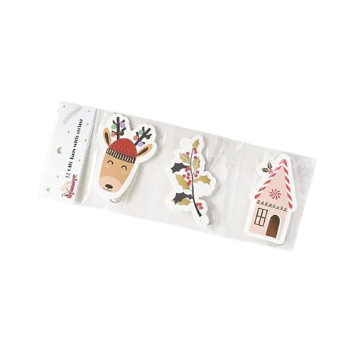 Weihnachtskarten mit vorgestanztem Design, nachhaltiges Papier für Baumschmuck und Bastelaktivitäten, Etiketten mit vorgeschnittenen Löchern von Dasbsug