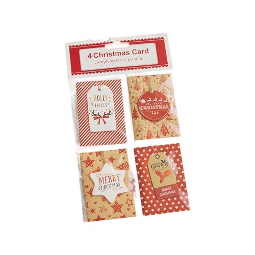 Weihnachtskarten mit vorgestanztem Design, nachhaltiges Papier für Baumschmuck und Bastelaktivitäten, Etiketten mit vorgeschnittenen Löchern von Dasbsug