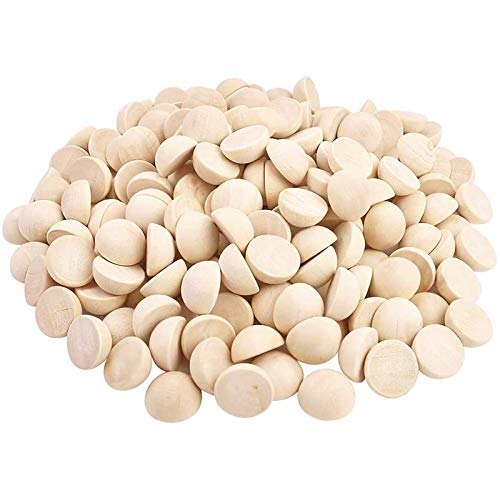 Dasertoe 300 Stück Spaltholzkugeln unlackierte halbe Holzkugeln halbrunde Kugeln für DIY Kunst 15 mm Dasertoe 300 Stück Spaltholzkugeln unlackierte halbe Holzkugeln halbrunde Kugeln für DIY Kunst 15 mm von Dasertoe