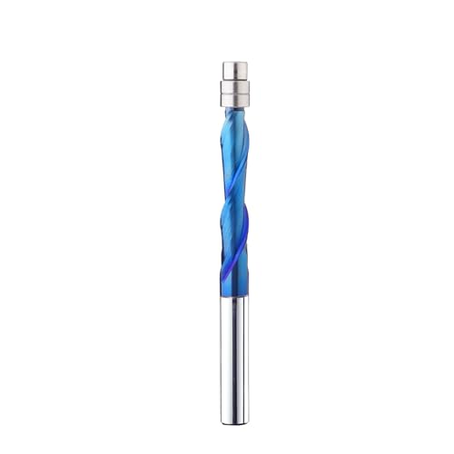 Spiralfräser-Bit-Set, 1/4-Zoll-Schaft, Spiralfräser-Bits mit Nanobeschichteter Upcut-Schablone, Muster-Fräser-Bit für Holzbearbeitung, BRU314C von DashHound