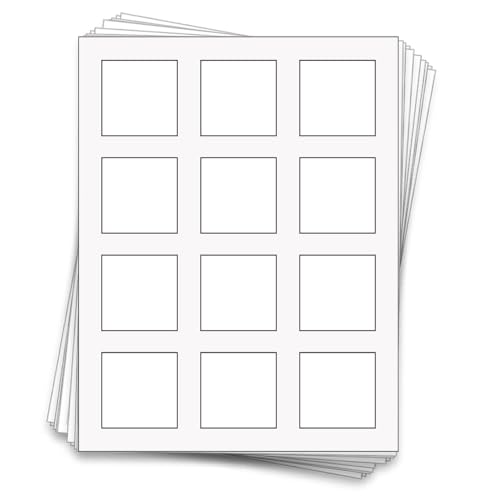 120 quadratische wasserdichte Etiketten für 100 ml Flaschen, 5,1 cm, wasserfest, weißes Vinyl für Tintenstrahldrucker 120 quadratische wasserdichte Etiketten für 100 ml Flaschen, 5,1 cm, wasserfest, weißes Vinyl für Tintenstrahldrucker von Dashleigh