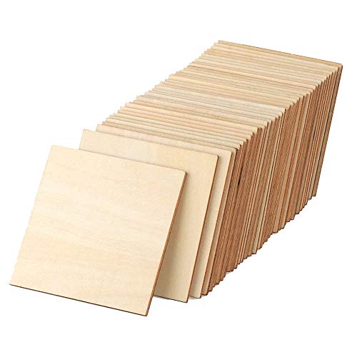 Dasing 50 StüCk Holzstücke für Kunsthandwerk Unvollendete StüCke 4 Quadratisch Blankes Scheibenaus Schnitte für DIY Kunsthandwerk GemäLde FäRbung Dasing 50 StüCk Holzstücke für Kunsthandwerk Unvollendete StüCke 4 Quadratisch Blankes Scheibenaus Schnitte für DIY Kunsthandwerk GemäLde FäRbung von Dasing