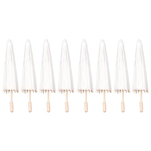 Dasing 8 Stück Papier-Sonnenschirme für Hochzeiten, Geschenke, 40 cm, Bambus-Schirme für Tischdekorationen bei Brautpartys, Foto-Requisiten von Dasing