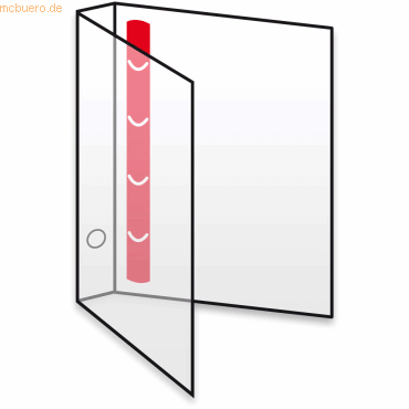 10 x Dataplus Ringbuch A4, 4 Ringe 35mm PP natur-transparent von Dataplus