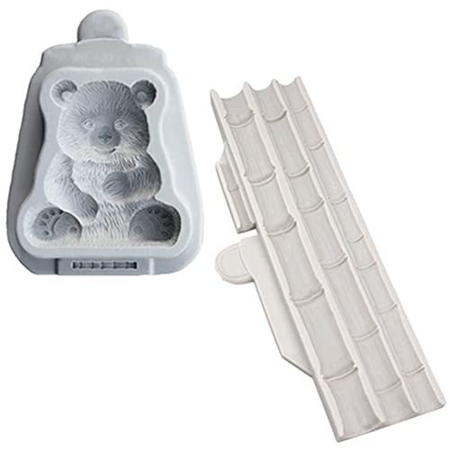 Datian Bambus Panda Silikon Form Fondant Kuchen Dekoration Form Schokoladen Backen Werkzeuge KüChe Nutensilien für Kuchen von Datian