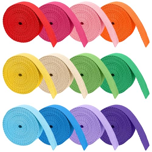 12 Stücke 54M Bunte Polypropylen-Gurtband 25mm Breit Schrägband Rucksackband Polypropylen Gurtbänder Nahtband zum nähen für Rucksäcke Nähen Taschenband DIY Basteln Stricken Verpackungen 12 Stücke 54M Bunte Polypropylen-Gurtband 25mm Breit Schrägband Rucksackband Polypropylen Gurtbänder Nahtband zum nähen für Rucksäcke Nähen Taschenband DIY Basteln Stricken Verpackungen von DatingShiny