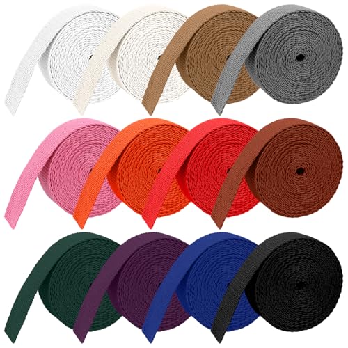 12 Stücke 36M Baumwolle Gurtband 25mm Breit Schrägband Canvas Baumwollbänder Polypropylen Gurtbänder Nahtband zum nähen für Rucksäcke Nähen Taschenband DIY Basteln Stricken Verpackungen 12 Stücke 36M Baumwolle Gurtband 25mm Breit Schrägband Canvas Baumwollbänder Polypropylen Gurtbänder Nahtband zum nähen für Rucksäcke Nähen Taschenband DIY Basteln Stricken Verpackungen von DatingShiny