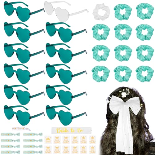 50 Stück Premium JGA Accessoires Set für Braut&Team-Inkl."Bride to Be"Schärpe,Perlen-Schleier,Herz-Sonnenbrille,Haargummis&Armbänder-Luxus Deko für Junggesellenabschied,Hochzeitsfotos&Brautpartys 50 Stück Premium JGA Accessoires Set für Braut&Team-Inkl."Bride to Be"Schärpe,Perlen-Schleier,Herz-Sonnenbrille,Haargummis&Armbänder-Luxus Deko für Junggesellenabschied,Hochzeitsfotos&Brautpartys von DatingShiny