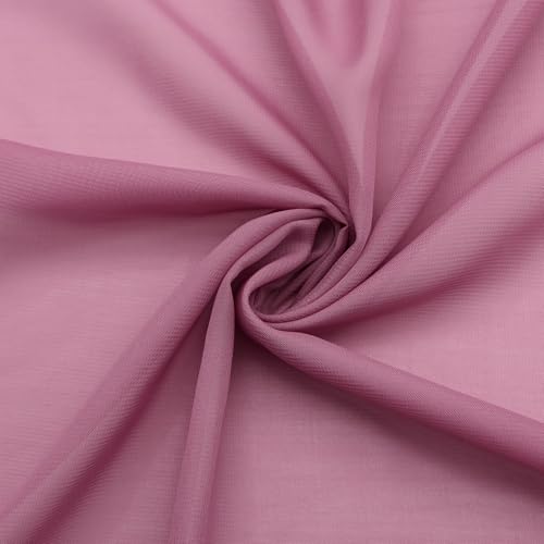 David accessories Chiffon-Stoff, Chiffon-Stoff, 150 cm breit, weich, durchscheinend, für Hochzeitsbögen, Drapierstoff, Brautkleid, Nähen, Party, Hintergrund (Kamee-Braun, 4,5 m) von David accessories