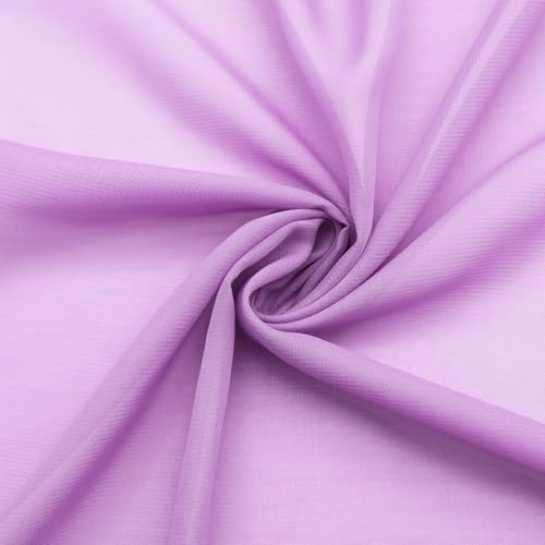 David accessories Chiffon-Stoff, Chiffon-Stoff, 150 cm breit, weich, durchscheinend, für Hochzeitsbögen, Drapierstoff, Brautkleid, Nähen, Party-Hintergrund (Hellrosa, 4,5 m) von David accessories