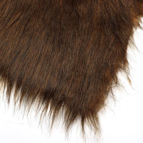 David accessories Kunstfellstoff, flauschiger Plüschstoff, Nähen, DIY, Kostüm, Bart, Miniatur-Puppen, Teppiche, Matten, Geschenk, Cosplay (braun + schwarz, halber Yard) von David accessories