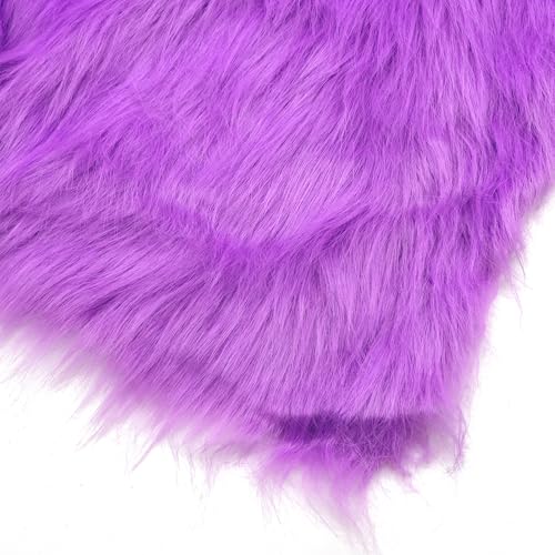 David accessories Kunstfellstoff, flauschiger Plüschstoff, Nähen, DIY, Kostüm, Bart, Miniatur-Puppen, Teppiche, Matten, Geschenk, Cosplay (lila, halber Yard) von David accessories