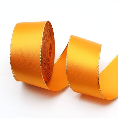 David accessories Satinband mit goldenen Kanten, 3,8 cm breit, 20 Meter, goldene Bordüre, Stoffbänder für Geschenkverpackungen, Bastelarbeiten, Weihnachtsdekoration, Kranz, Schleifen, Einladungen David accessories Satinband mit goldenen Kanten, 3,8 cm breit, 20 Meter, goldene Bordüre, Stoffbänder für Geschenkverpackungen, Bastelarbeiten, Weihnachtsdekoration, Kranz, Schleifen, Einladungen von David accessories
