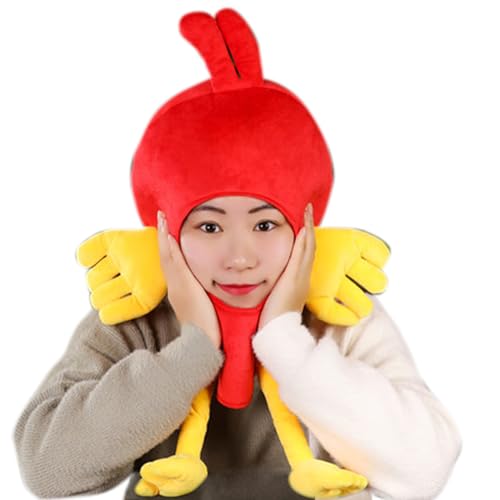 Davivian Halloween Hut | Karneval Huhn Hut Faschingskostüm | Weiche Kopfbedeckung Karneval Party Zubehör Cosplay Schule Weihnachten Davivian Halloween Hut | Karneval Huhn Hut Faschingskostüm | Weiche Kopfbedeckung Karneval Party Zubehör Cosplay Schule Weihnachten von Davivian
