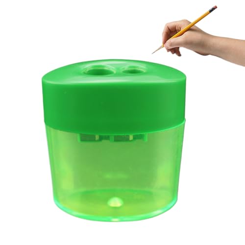 Davivian Manueller Bleistiftspitzer - Doppelloch Spitzer | Ergonomisches Tragbares Anspitzwerkzeug, Schulmaterial Für Schüler, Lehrer, Zuhause Und Klassenzimmer Davivian Manueller Bleistiftspitzer - Doppelloch Spitzer | Ergonomisches Tragbares Anspitzwerkzeug, Schulmaterial Für Schüler, Lehrer, Zuhause Und Klassenzimmer von Davivian