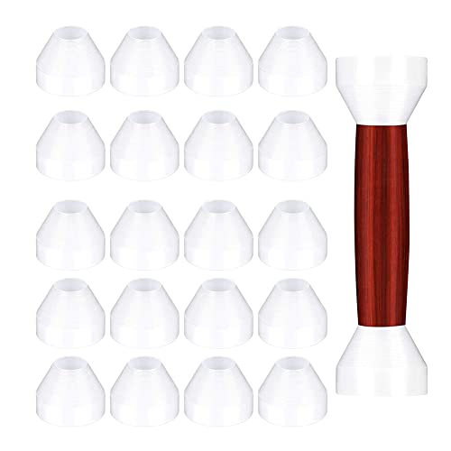 Daweglop 20 StüCk Stift Buchsen, WeißE Antihaft Stiftbuchsen für CA Finishing Stiftdrehen (0,43/11 Mm HöHe, 0,55/14 Mm Durchmesser) von Daweglop