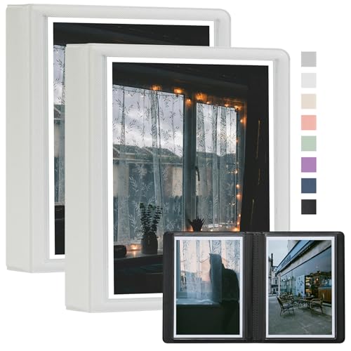 Dawnhua Kleines Fotoalbum, 10,2 x 15,2 cm, 36 Taschen, Kunststoff, anpassbar, Mini-Fotobuch, 10 x 15 cm, für Hochzeit, Familie und Reisen, Grau, 2 Stück Dawnhua Kleines Fotoalbum, 10,2 x 15,2 cm, 36 Taschen, Kunststoff, anpassbar, Mini-Fotobuch, 10 x 15 cm, für Hochzeit, Familie und Reisen, Grau, 2 Stück von Dawnhua