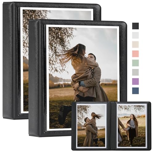 Dawnhua Kleines Fotoalbum, 10,2 x 15,2 cm, 36 Taschen, Kunststoff, anpassbar, Mini-Fotobuch, 10 x 15 cm, für Hochzeit, Familie und Reisen, Schwarz, 2 Stück Dawnhua Kleines Fotoalbum, 10,2 x 15,2 cm, 36 Taschen, Kunststoff, anpassbar, Mini-Fotobuch, 10 x 15 cm, für Hochzeit, Familie und Reisen, Schwarz, 2 Stück von Dawnhua