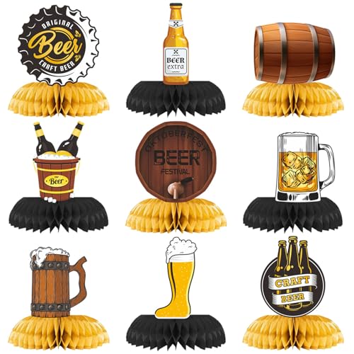 Dawutocap Bayerische Oktoberfeste Waben-Tischdekoration, 9 Stück, elegante Tafelaufsätze für Bierfest, Partyzubehör Dawutocap Bayerische Oktoberfeste Waben-Tischdekoration, 9 Stück, elegante Tafelaufsätze für Bierfest, Partyzubehör von Dawutocap