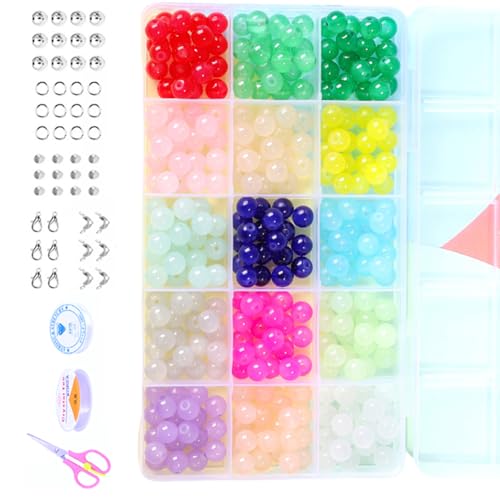 Dawutocap Bunt 8mm Glasperlen Kollektion Handgefertigte Schmuckperlen Set Glass Textur Für Schmuck Und Handwerksprojekte Geeignet Dawutocap Bunt 8mm Glasperlen Kollektion Handgefertigte Schmuckperlen Set Glass Textur Für Schmuck Und Handwerksprojekte Geeignet von Dawutocap