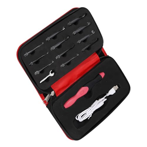 Dawutocap LED-Häkelnadel-Set mit 11 austauschbaren Hakenköpfen, 2,5 mm - 8,0 mm, für Anfänger, Erwachsene, Stricken, Häkelprojekte, Häkelnadeln von Dawutocap