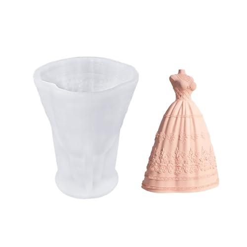 Delicate 3D Spitzen Hochzeitskleid Kerzen Accessoire Form Aus Flexiblem Silikon Für Einfache Veröffentlichung Und Vielseitiger Gebrauch Delicate 3D Spitzen Hochzeitskleid Kerzen Accessoire Form Aus Flexiblem Silikon Für Einfache Veröffentlichung Und Vielseitiger Gebrauch von Dawutocap