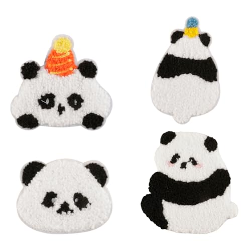 Packung 4 Auf Panda Stoffflecken Eisen Auf Applikationen Für Kleidungsstücke Und Hüte Dekoration Für Handwerksliebhaber Packung 4 Auf Panda Stoffflecken Eisen Auf Applikationen Für Kleidungsstücke Und Hüte Dekoration Für Handwerksliebhaber von Dawutocap